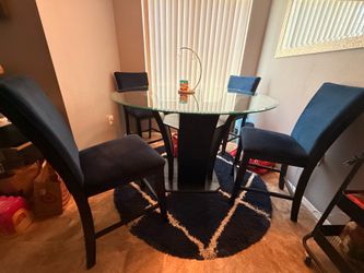 Glass table set