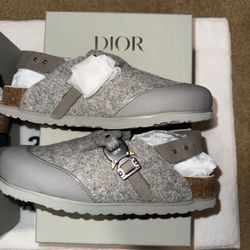 DIOR BIRKENSTOCK GREY SIZE 10/43