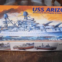 USS ARIZONA WWII Pacific Fleet Battleship Pearl Harbor NOS Model Kit