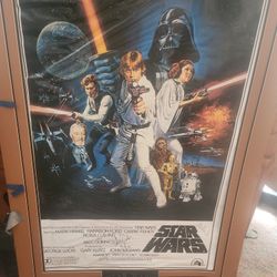 autographed Star Wars Movie Poster