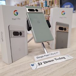 Google Pixel 7 Pro Unlocked Brand New 128GB - 5 Dollars Down No Credit Needed 