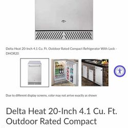 Delta Heat 20in Mini Fridge 