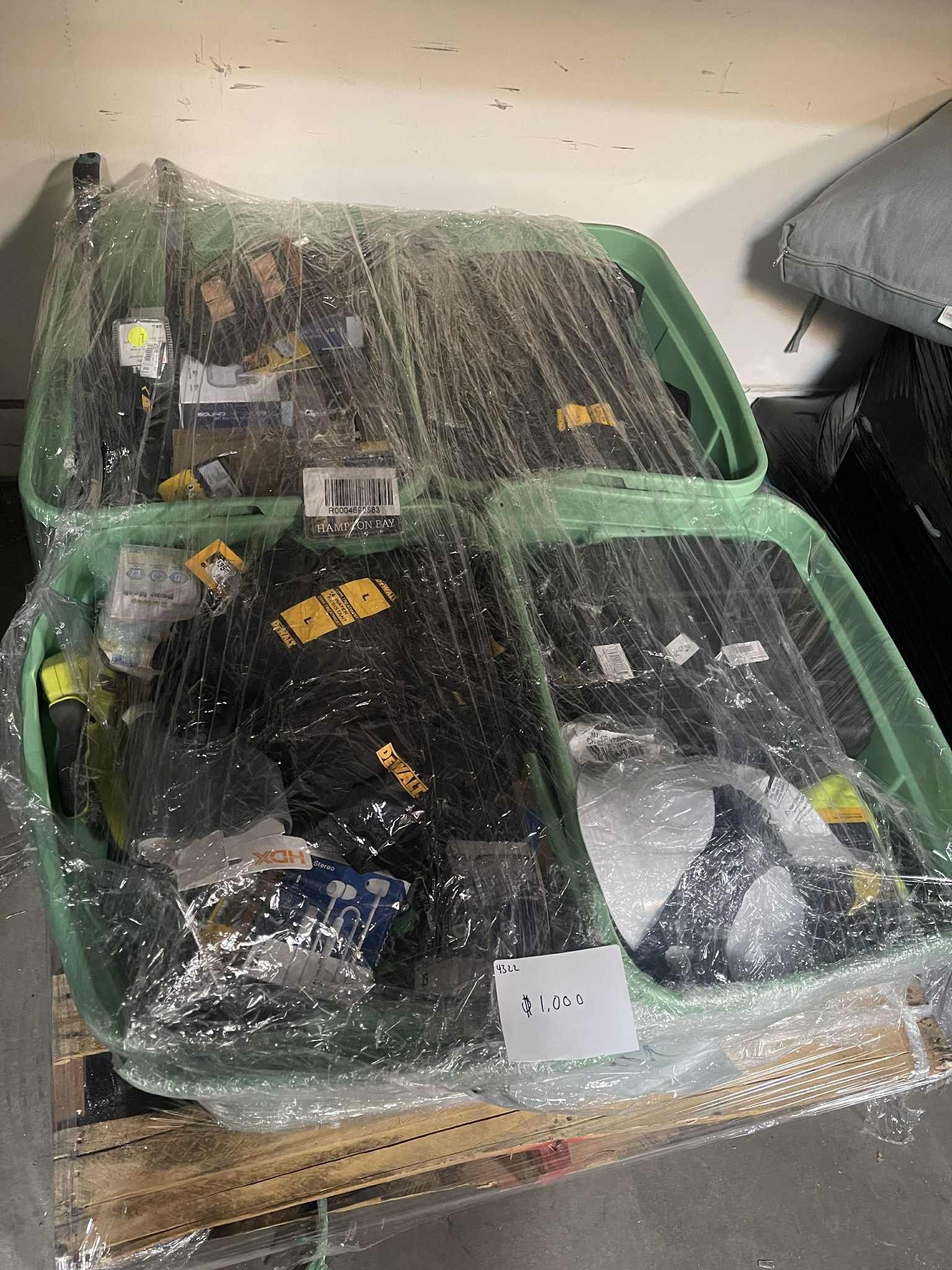 Bins Pallet Full Of Tools, Accessories And More