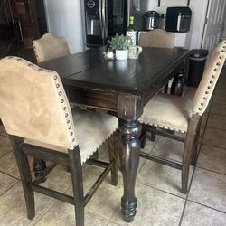 Rustic 5pc Solid Wood Dining Set