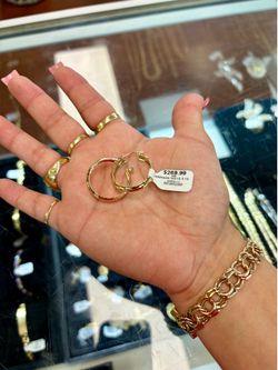 Gold earrings