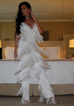 FRINGE JUMPSUIT (MED)