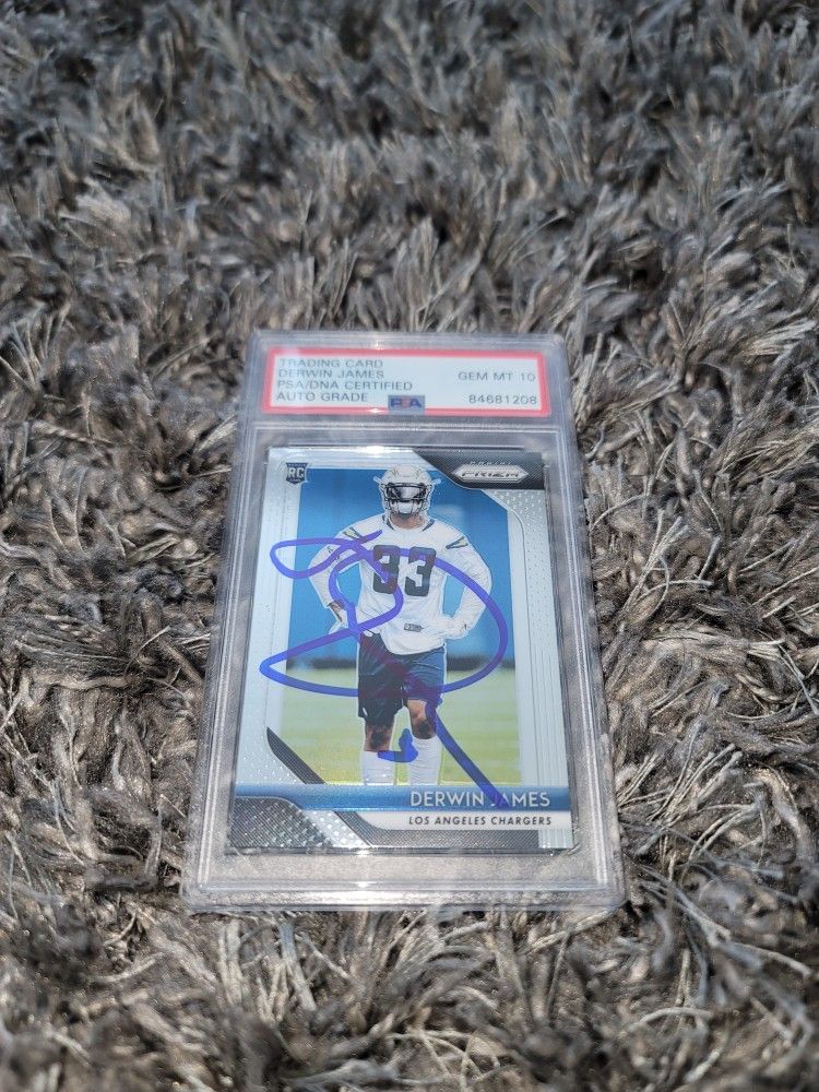 Derwin James Autograph Signed 2018 Prizm RC #248 Chargers PSA/DNA GEM MT 10 AUTO