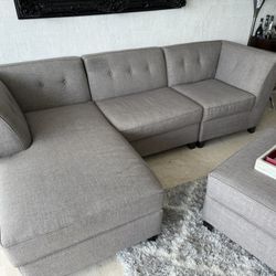 Sofa & Ottoman (Good Condition)