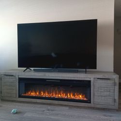 TCL TV 75 Inch Smart Tv And Fireplace Bundle Deal