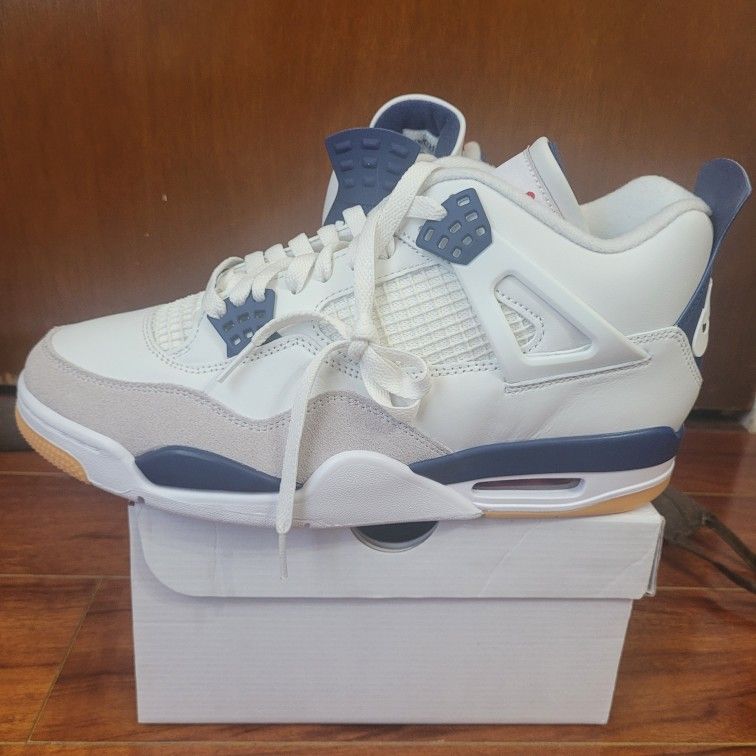 Jordan 4 SB WHITE/NAVY (No Original Box)