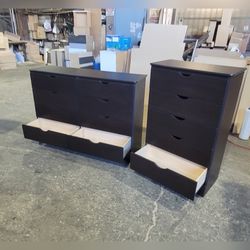 Five and Eight drawers dresser with rails