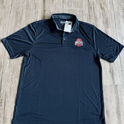 Ohio State Buckeyes | Men’s Large Polo Shirt Colored Button Players Edition