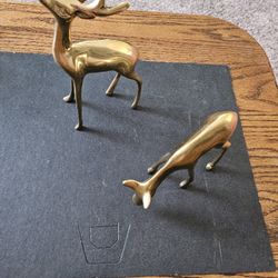 Solid Brass Deer And Buck