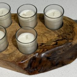 Solid Maple Candle Decoration