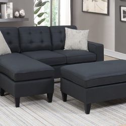 Sectional Sofa Set With Ottoman 