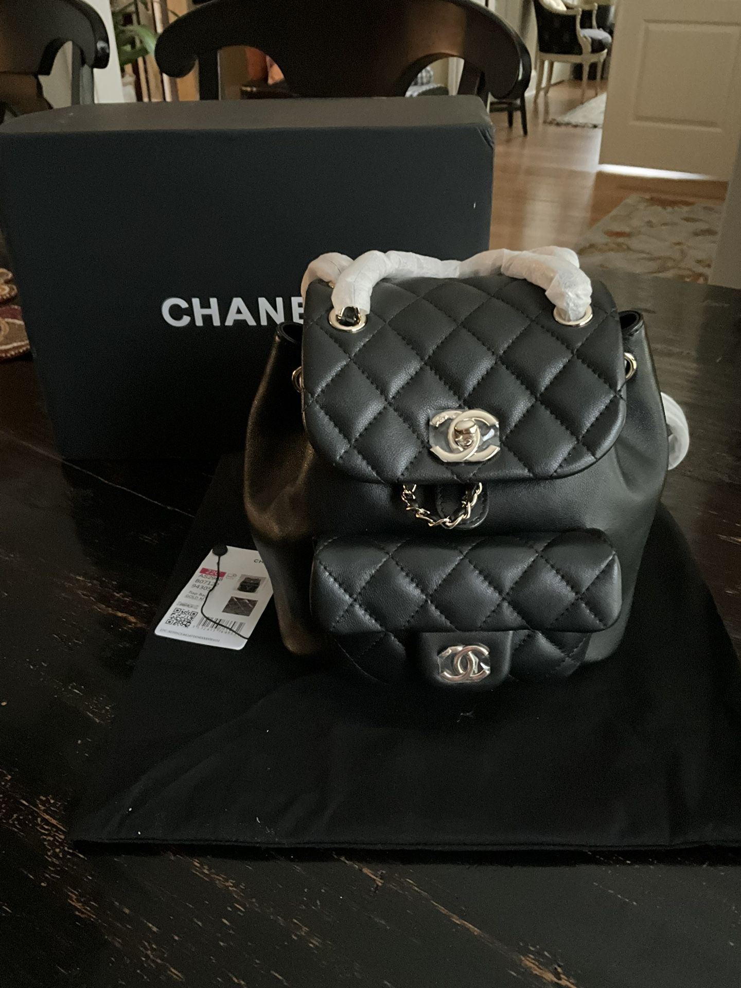 Chanel Small Duma Backpack Lambskin Black