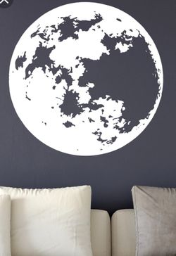 Large Moon Bedroom Wall Decal Decor 