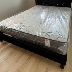 New Queen Size Mattress With Box Spring set Colchones Nuevos Queen Size 