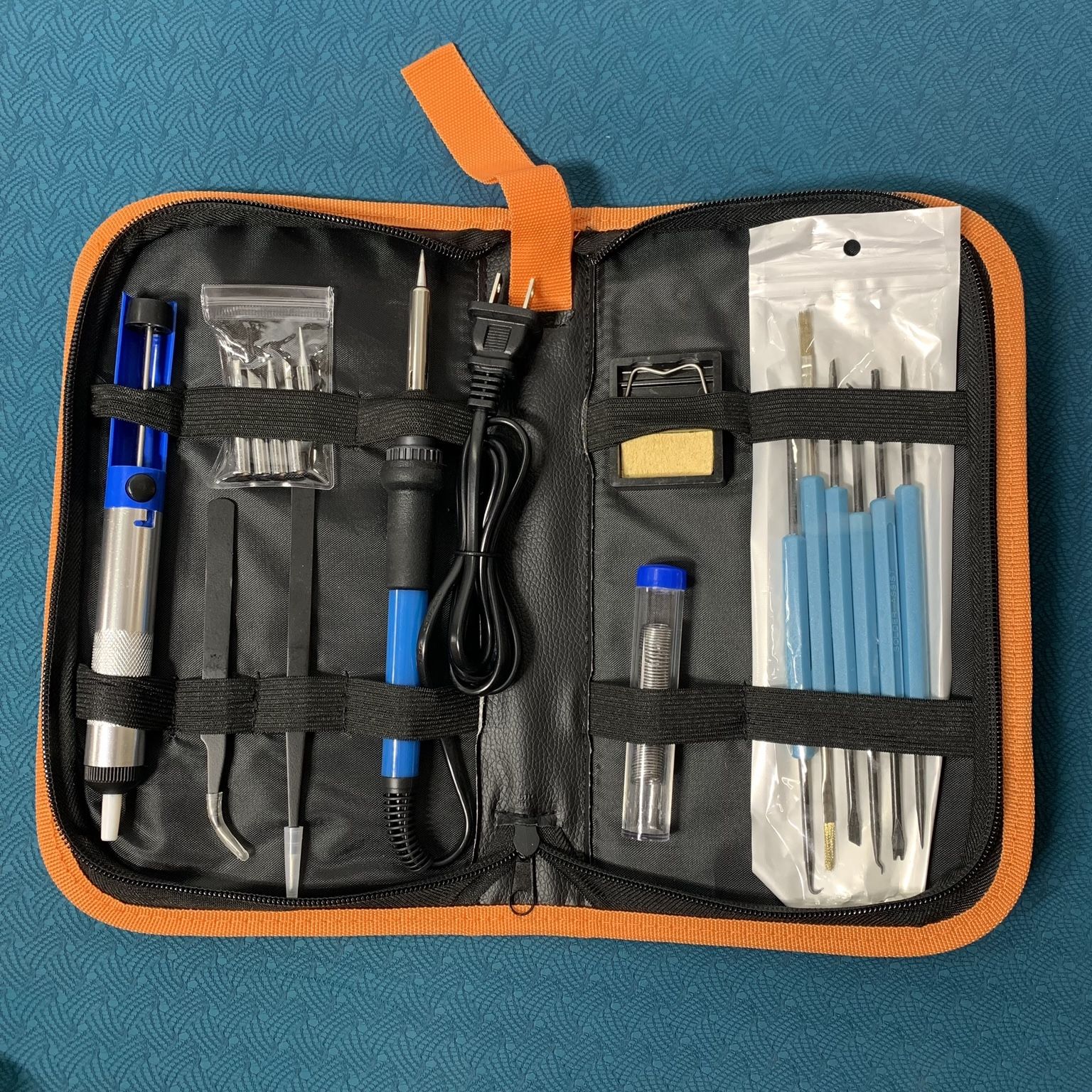 60W 110V Electric Soldering Iron Kit Solder with Case