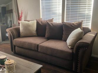 Brown couches
