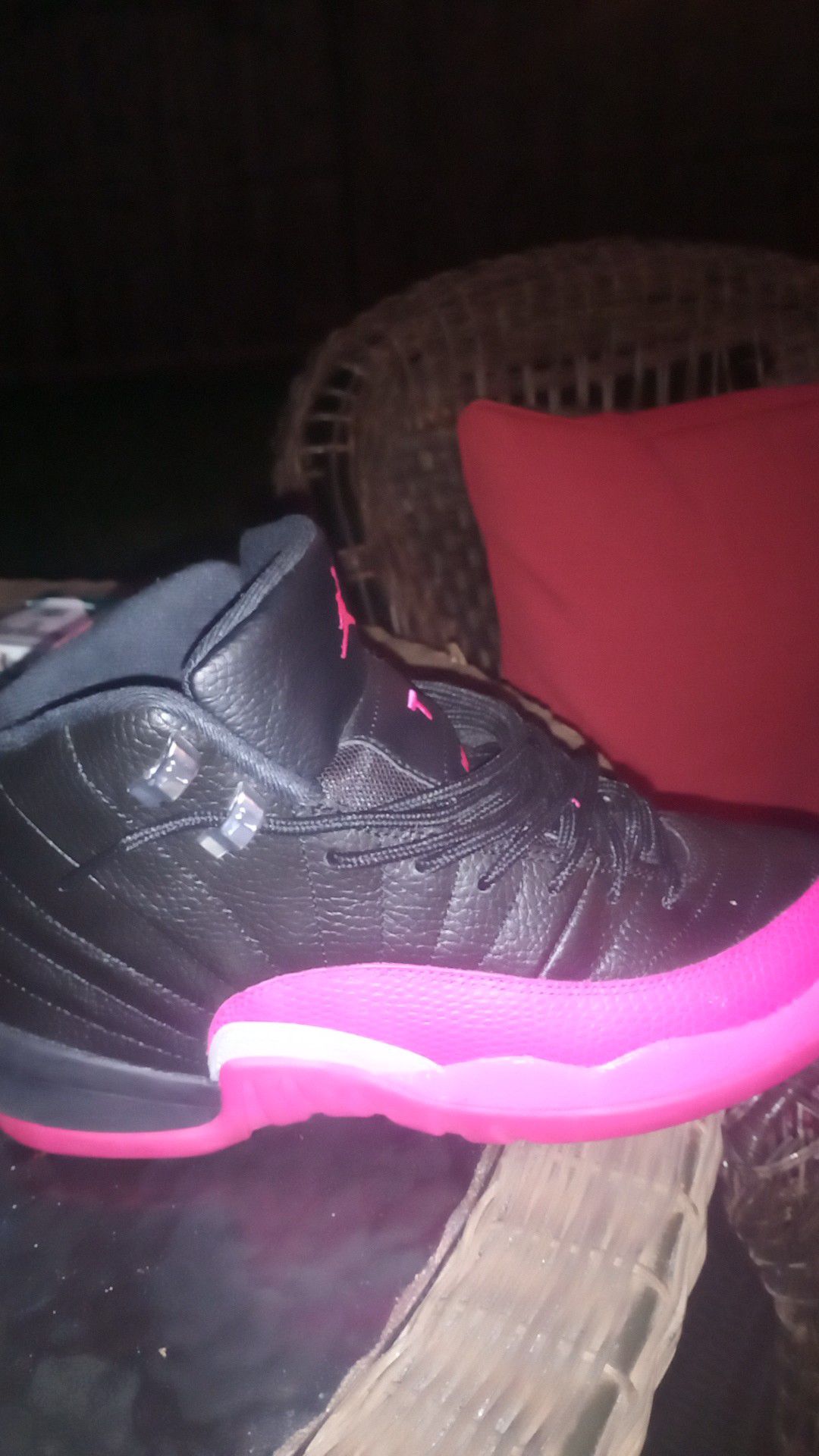 Black deadly pink Jordan 12