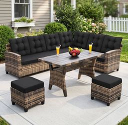 6 Piece Patio Furniture Set, Dining set