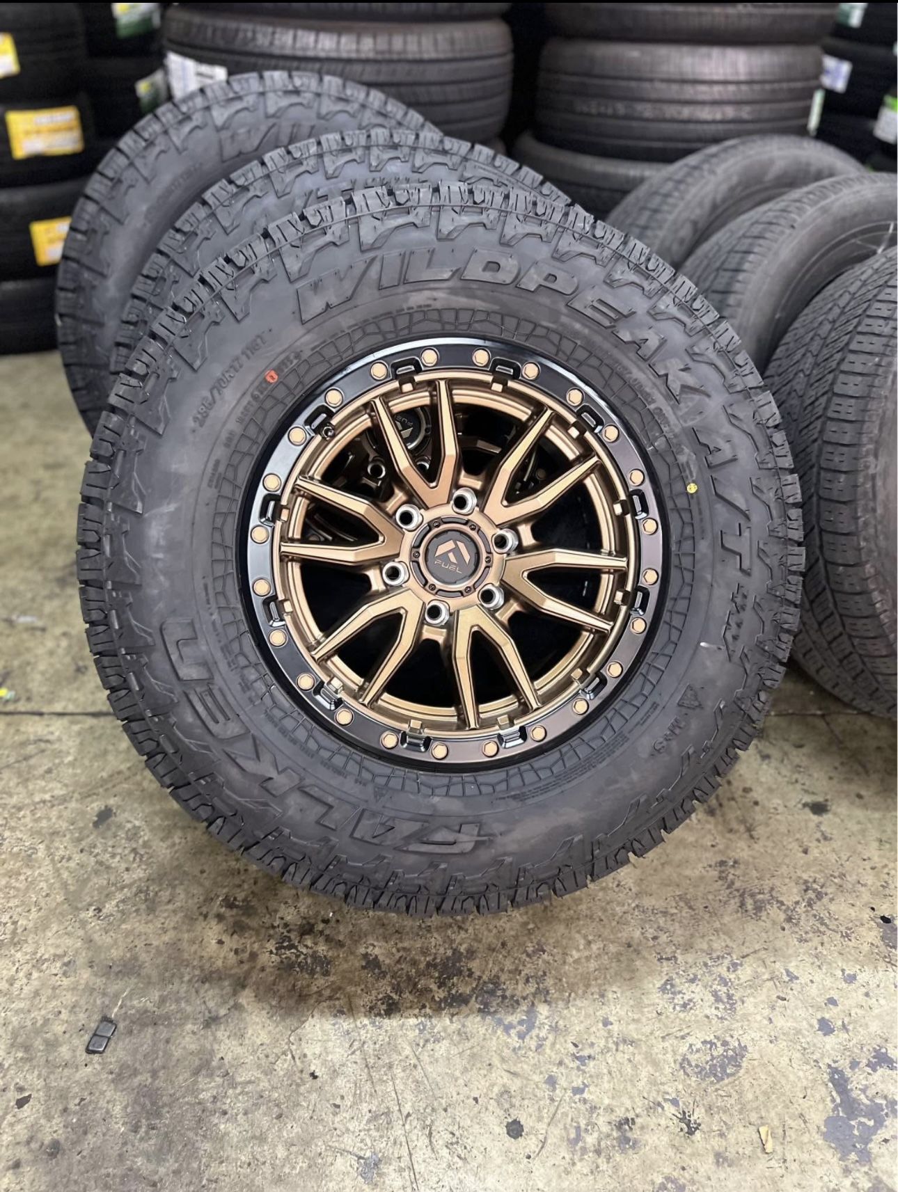 Wheels & Tires Package Deal, Fuel Rebel 285/70R17 Falken Wildpeak AT4W Tires, WE FINANCE