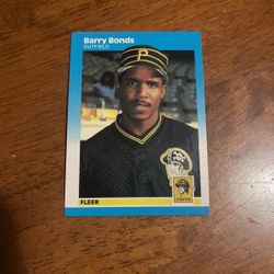 Barry Bonds Rookie Card - 1987 Fleer #604