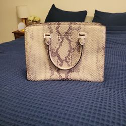 Micheal Kors Selma natrual Snake Skin Purse