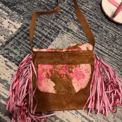 Cow Hive Hot Pink Purse 