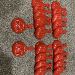 21 Punpkin Scoopers and Hanging Decor in Red