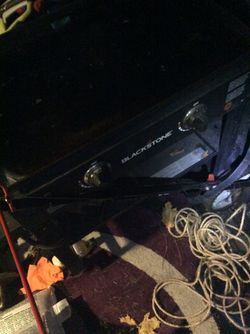 Black Stone Grill And Propane Tank To