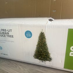 7.5ft PRE-LIT ENGLMAN SPRUCE TREE