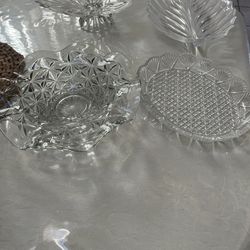 Crystal Fruit cake Bowl Footed Dishes