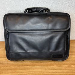 Targus Black Universal Notebook Case Vintage Faux Leather Laptop Bag Briefcase
