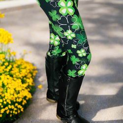 NEW Womens Shamrock Leggings Soft As Lularoe OS/TC