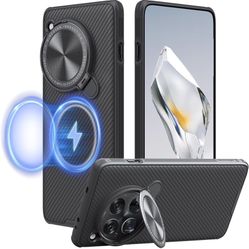 Nillkin Magnetic for OnePlus 12 Case, [Compatible with Magsafe] [Dazzling Camera Cover] [Metal Kickstand], Anti Scratch & Slip Slim Fit Shockproof Pro