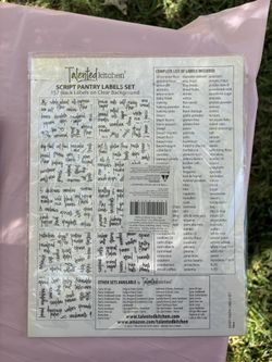 Pantry Labels $2