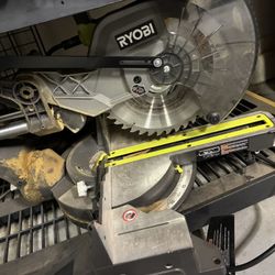 Ryobi sliding compound miter saw (table-mounted)