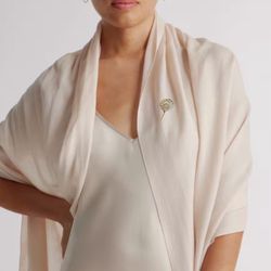 Vintage 1950s Filigree Fan Gold-Tone Stick Pin, 2”