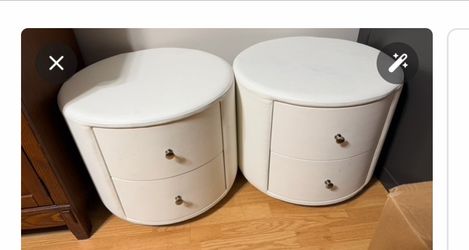2 round side tables