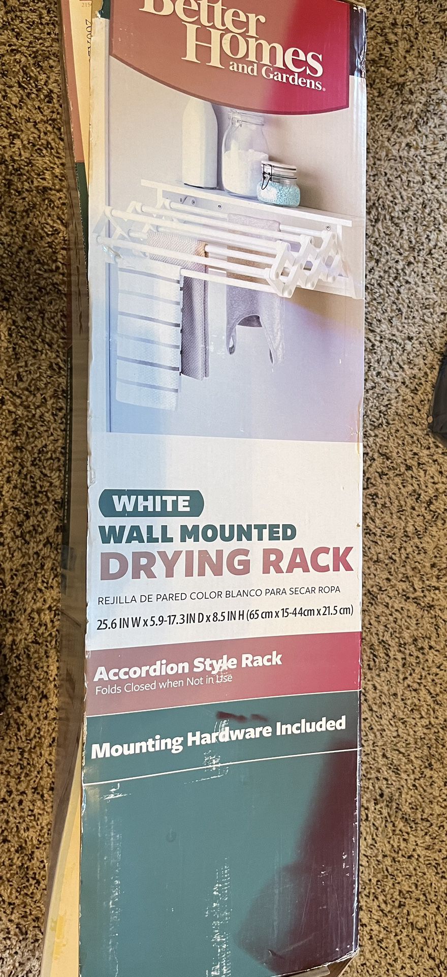 White Wall Mounted Drying Rack  (Better Homes and Gardens)