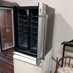 Armoire and wine cooler