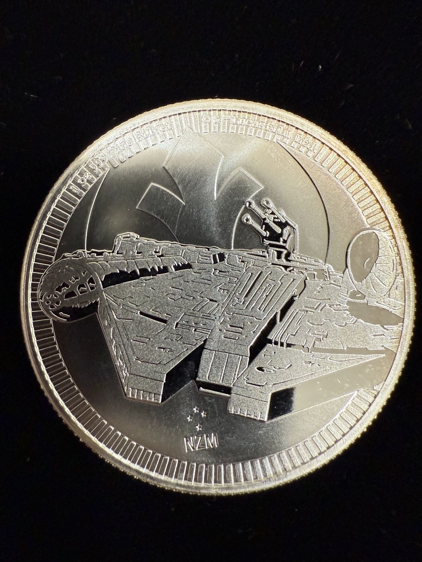 2021 Niue 1 oz Silver Official Star Wars Millennium Falcon Coin With Tonning
