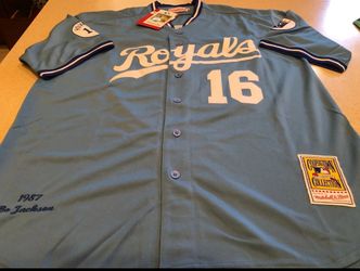 NWT Bo Jackson Retro KC Royals Jersey. Mitchell & Ness Authentic Size Large.