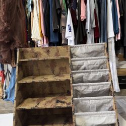 NACHES Kid Bookshelf With 5 Sling 4 Tier Shelf