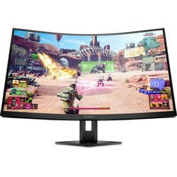 HP OMEN - 27" QHD Curved 240Hz FreeSync Gaming Monitor ( DisplayPort, HDMI, USB, Audio Jack) - Black