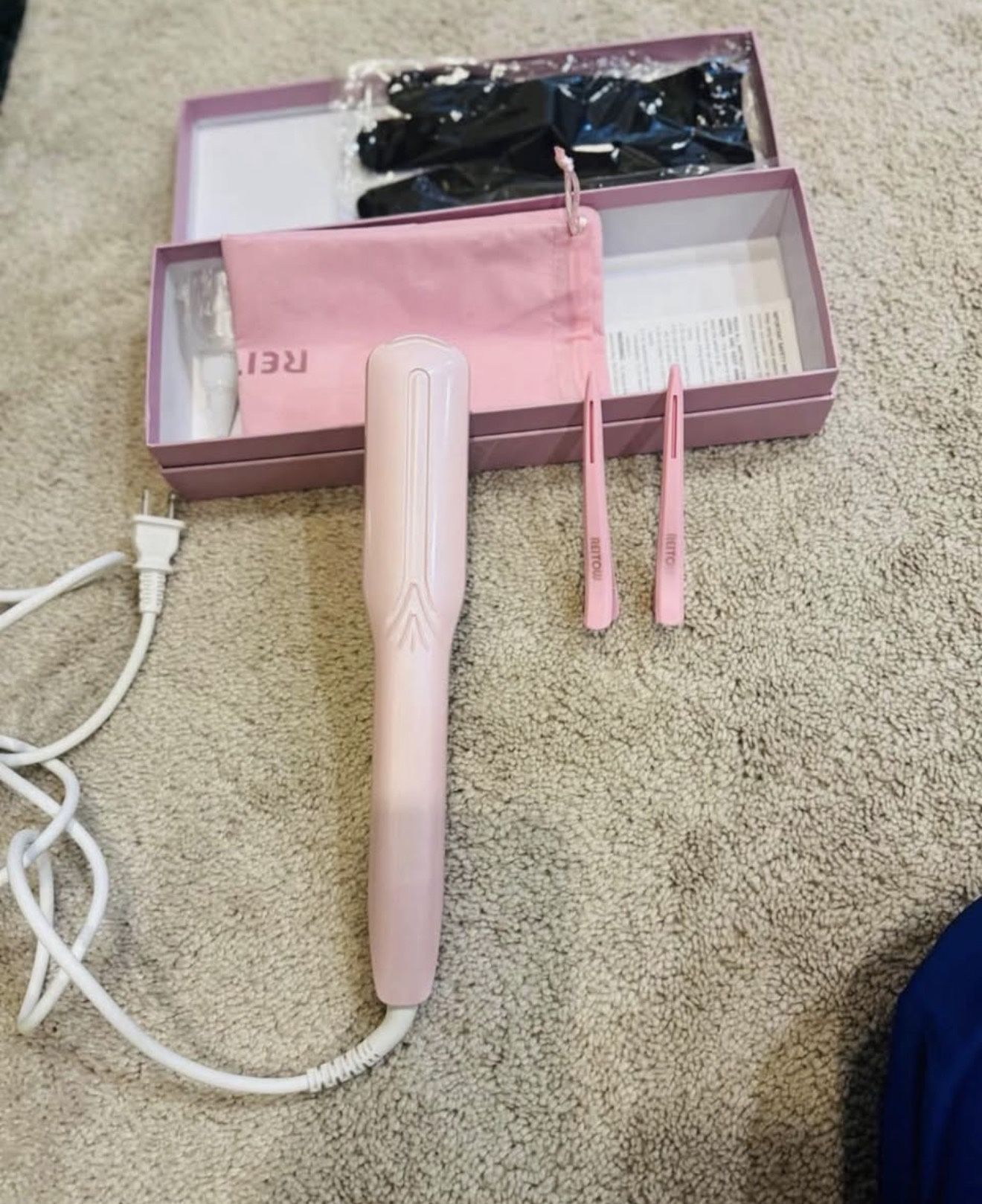 Revion Pink Hair Straightener & Curls - Brand New with Accessories