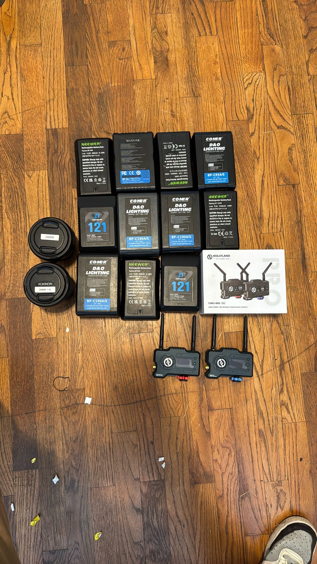 V Mount Batteries + Hollyland Wireless transmission System + Rokinon Cinema Lenses