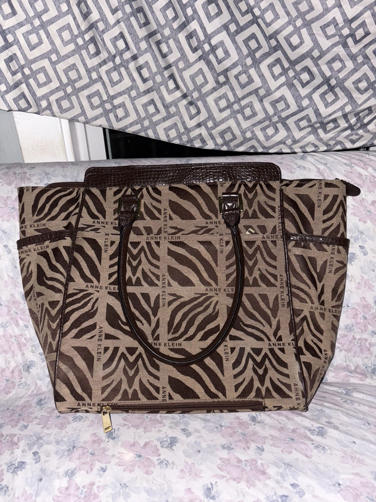 Anne Klein Zebra Print Tote Bag